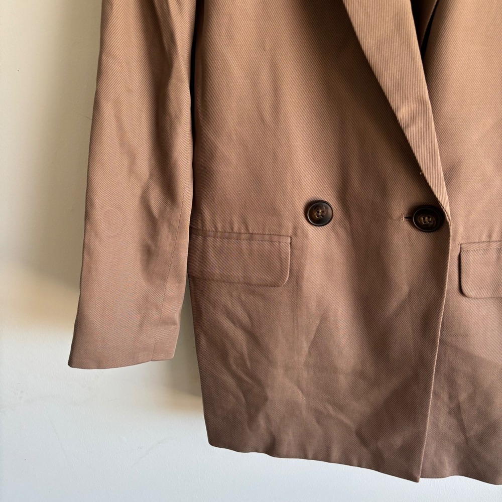 Madewell Dorset Blazer in Cedar‎ Twill Brown Double Breasted XXS NE292 - Picture 3 of 7